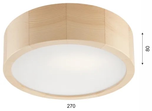 Lampada a soffitto NATURAL 1xE27/60W/230V Ø27 cm pino
