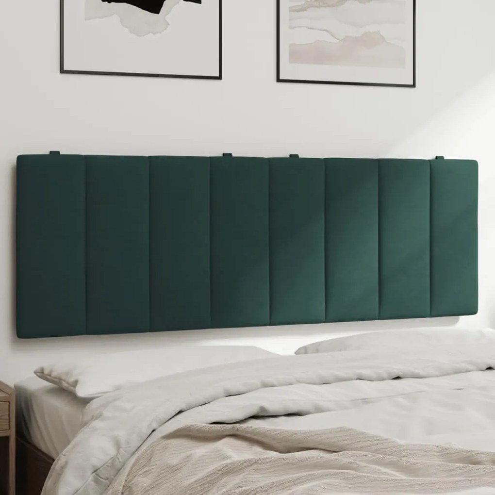 Cuscino testiera verde scuro 140 cm in velluto