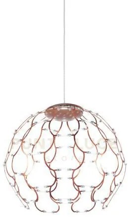 Lamoi lampadario a sospensione rame grande d.80cm 3000k 11044lm 99w...