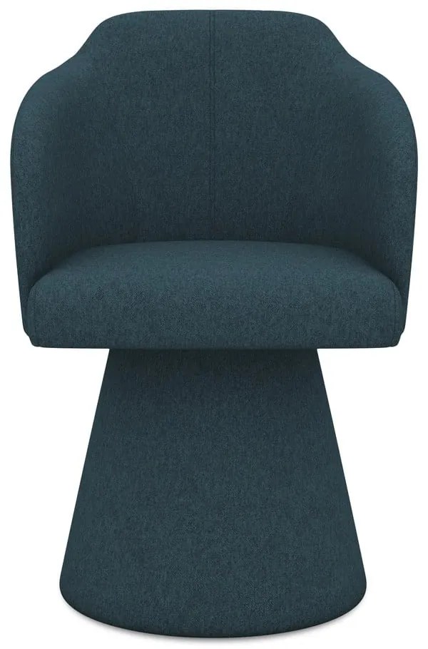 Sedia da pranzo color petrolio in imbottito Kanoa – Makamii