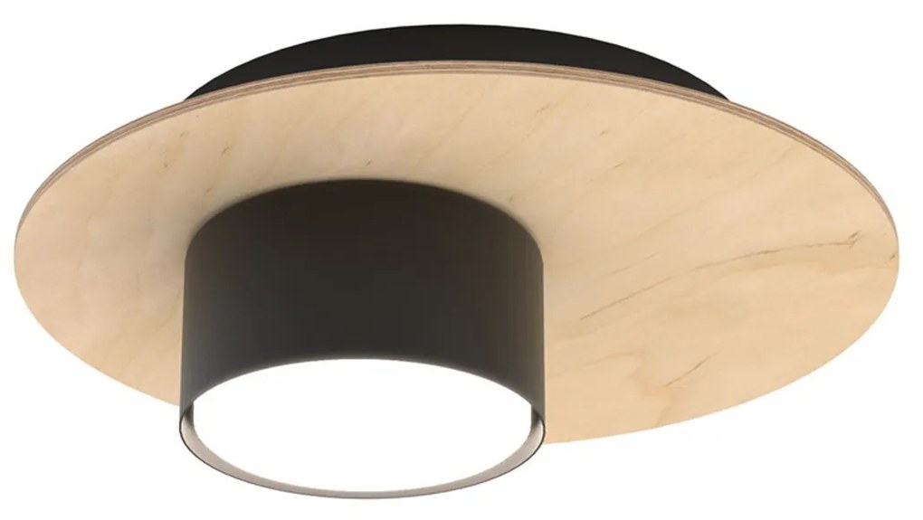 Plafoniera Minimal Persefone Acciaio Nero 1 Luce Gx53 Ip20