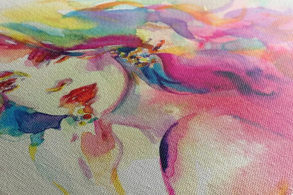 Stampa su tela – Ritratto femminile ad acquerello