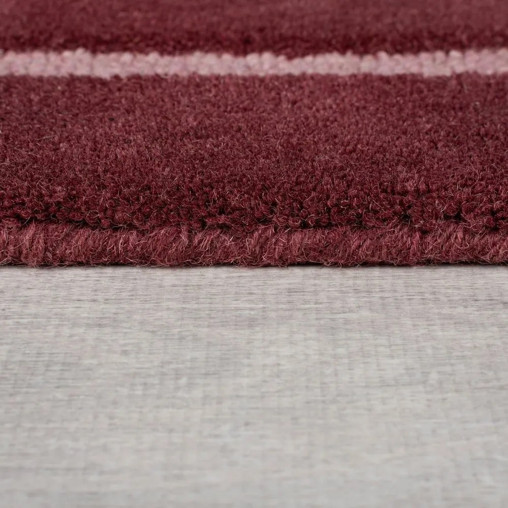 Tappeto in lana bordeaux tessuto a mano 120x180 cm Split Ombre Shaped - Flair Rugs