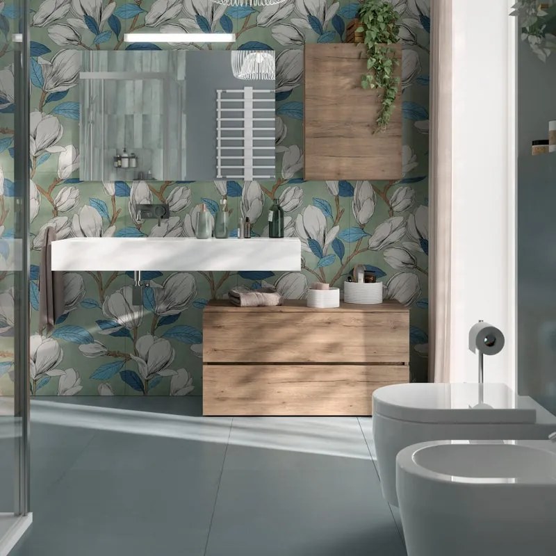 Piastrella da rivestimento interno 60 x 120 cm Sp. 9.5 mm rettificato Tempere Magnolia in gres porcellanato multicolore traffico intenso (pei 4/5) R10 1.44 mq
