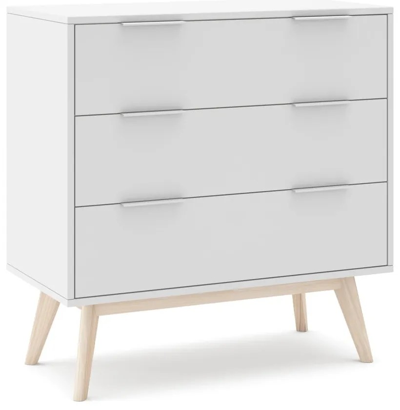 Cassettiera bassa bianca 80x83 cm Campus - Marckeric