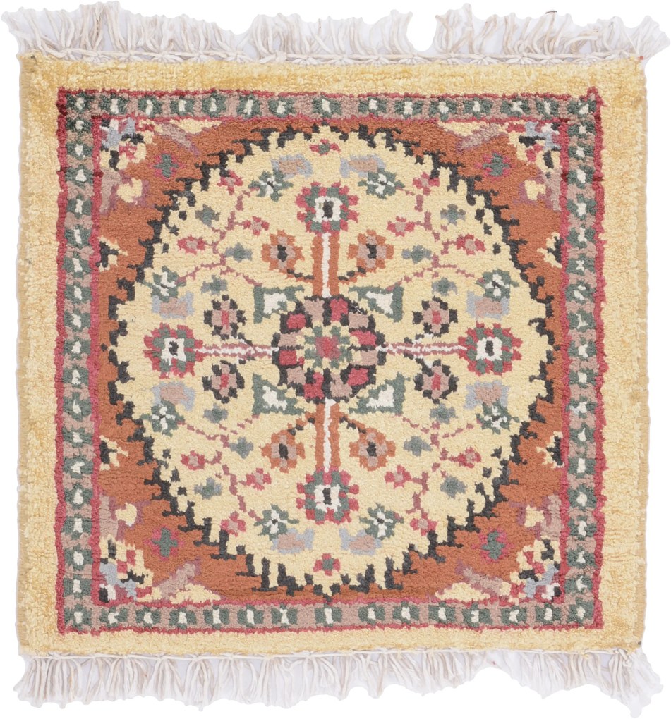 Agra Tappeto orientale 30 x 30 (Indian) Annodato A Mano