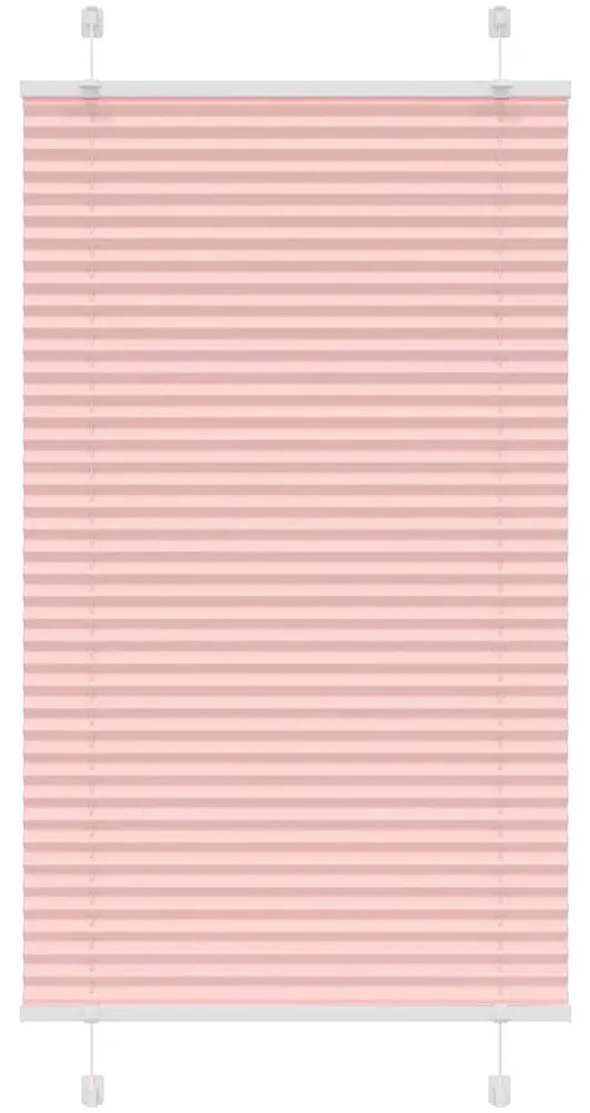 Tenda Plissettata Rosa 75x150 Cm Larghezza Tessuto 74,4 Cm /