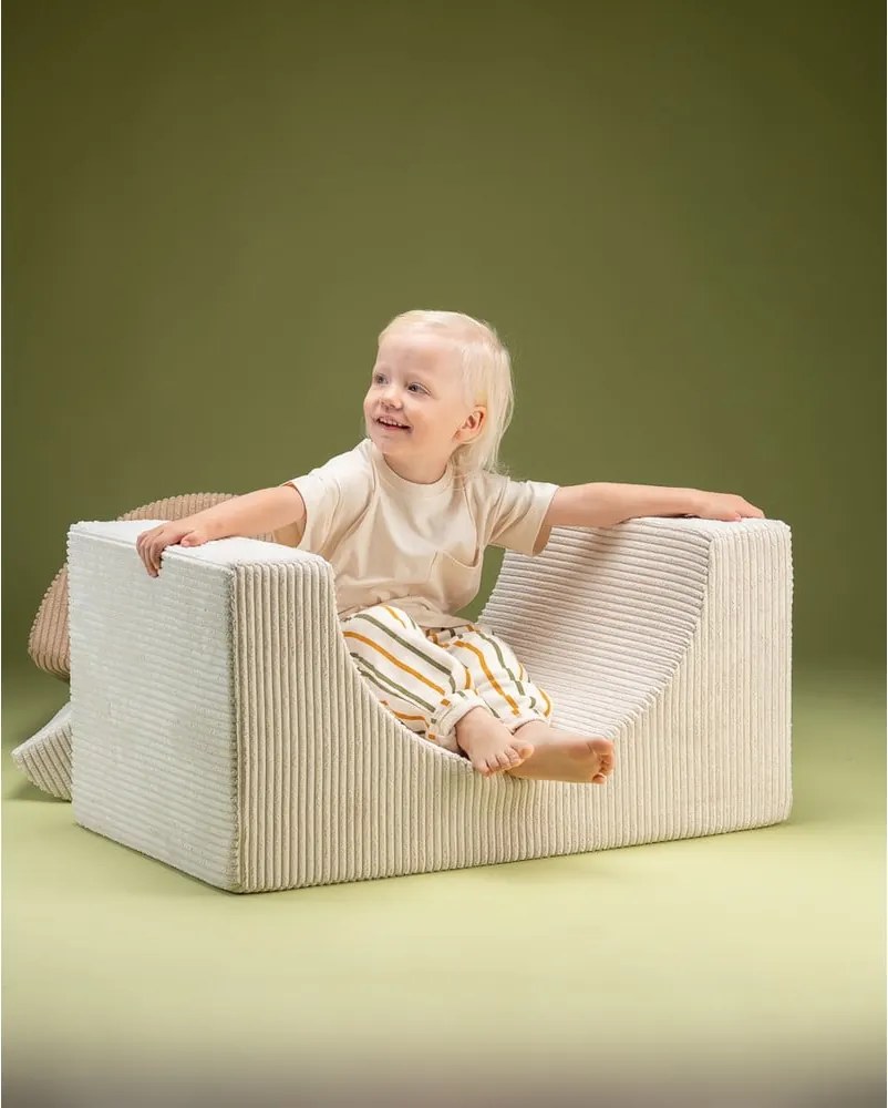 Gioco per psicomotricità color crema in velluto a coste 3 pz altezza totale 37 cm 75x49 cm Rainbow Montessori – Wigiwama