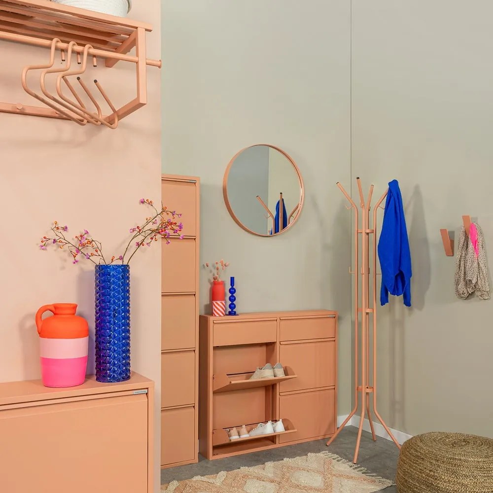 Appendiabiti color salmone in metallo ø 40x170 cm Jessy – Spinder Design