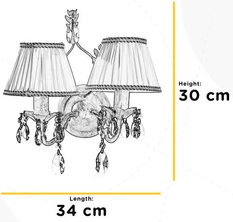 ONLI - Applique KAREN 2xE14/6W/230V bronzo