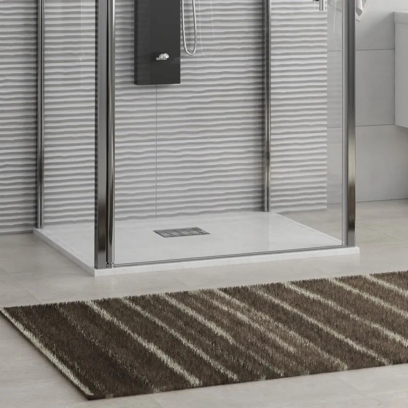 Box doccia tre lati battente 70x90x70 vetro trasparente K2800AS2 - KAMALU