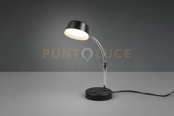 Kiko lampada da studio nera flessibile h. 41cm a led 4,5w 500lm, 3000k