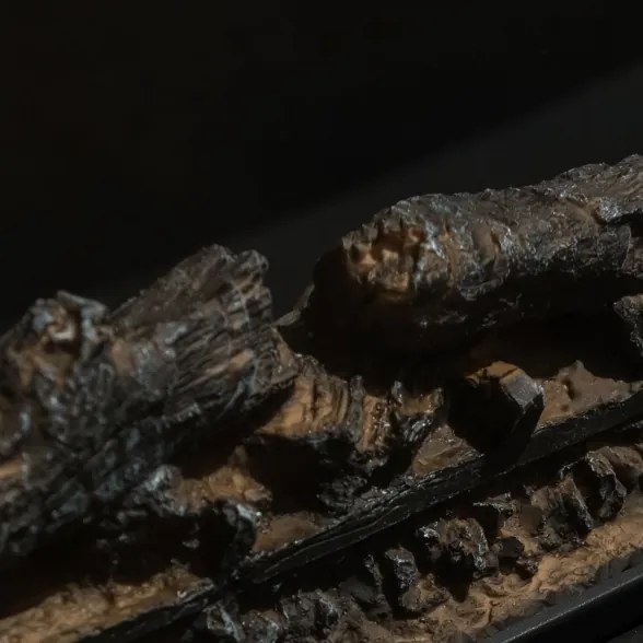 Camino elettrico da terra in legno bianco MICHELANGELO 96x36x90h cm