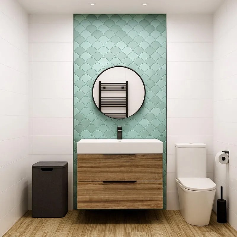 Mobile da bagno sospeso sotto lavabo L 90 x H 64 x P 48 cm lucido, 2 cassetti SENSEA Neo