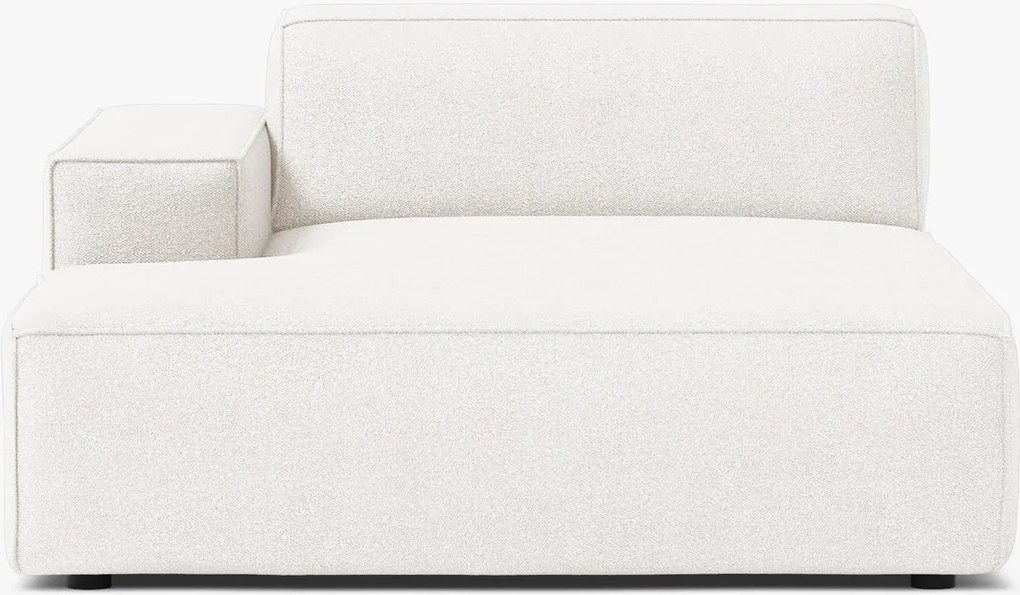 Modulo chaise longue Jodie con bracciolo in bouclé Baloo – L162 cm