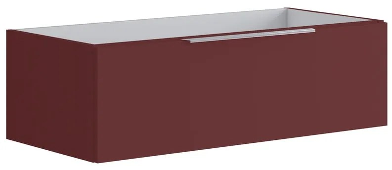 Cassettiera Brera con 1 cassetto laccato opaco rosso Jaipur L.99,5 H.30 P.45,5 cm