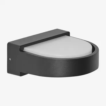 Lampada Da Parete A Led Da Esterno Uveria In Alluminio Nero - Sklum