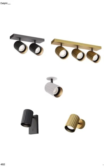 Redo 01-2549 - Faretto da parete orientabile DELPHI 1xGU10/7W/230V nero