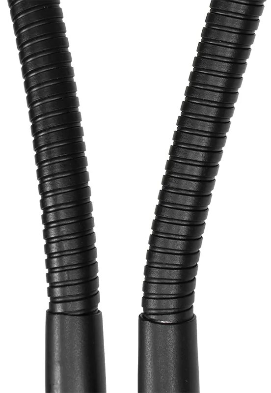 Lampada da terra moderna nera 2 luci - Carmen