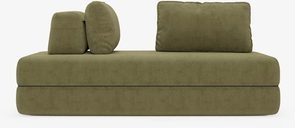 Rift divano letto matrimoniale 2 posti e 3 posti con schienali mobili - materasso alto 24 cm e memory foam in tessuto smacchiabile T31