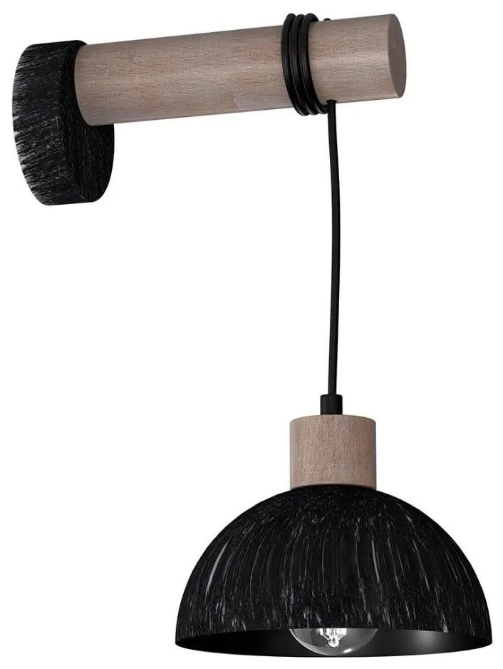 Applique ERIK 1xE27/60W/230V marrone/nera