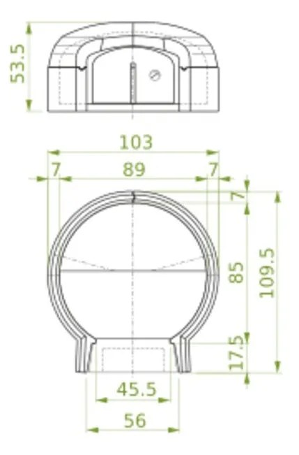 Palazzetti Smile 100 forno a legna 100 cm con portina in acciaio con termometro e spioncino cottura