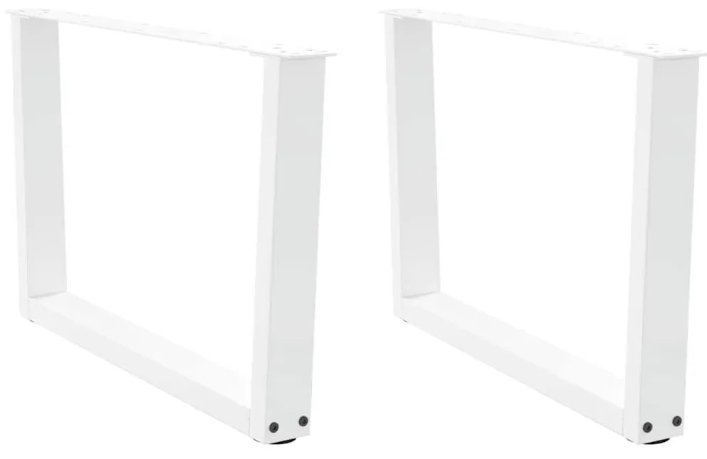 Gambe Per Tavolo Pranzo A V 2 Pz Bianco 70x(42-43,3)cm Acciaio /