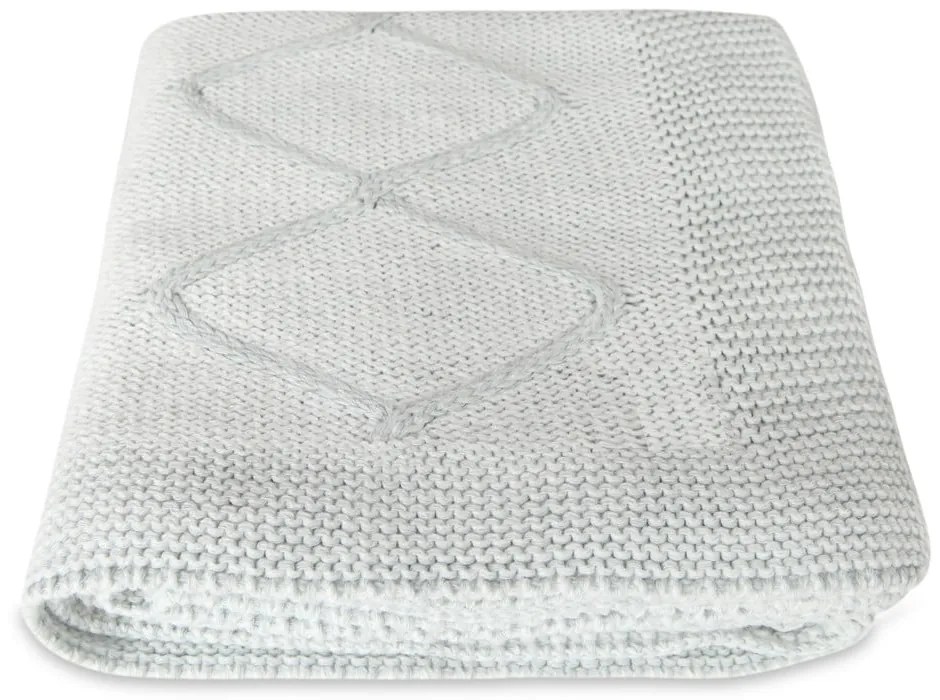 Coperta azzurra in cotone Baby Baby, 90 x 90 cm - Homemania Decor