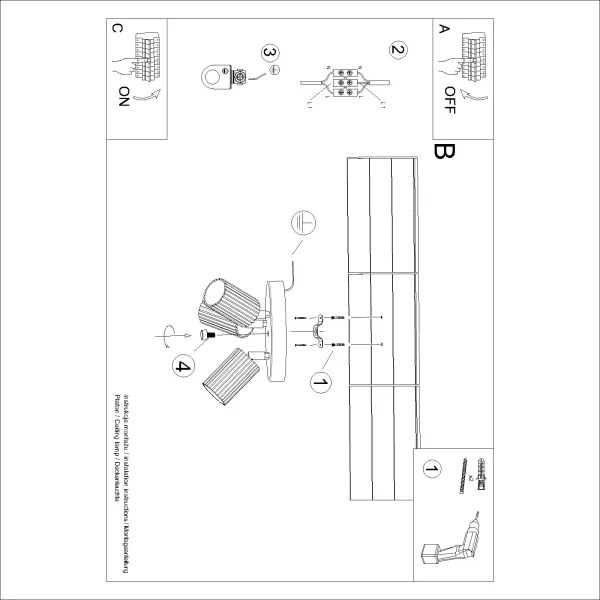 Brilagi - Faretto LED CRESTO 3xGU10/10W/230V rosso
