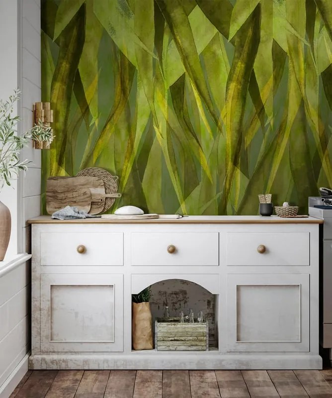 Fotomurale Intrecci, verde 400X300 cm