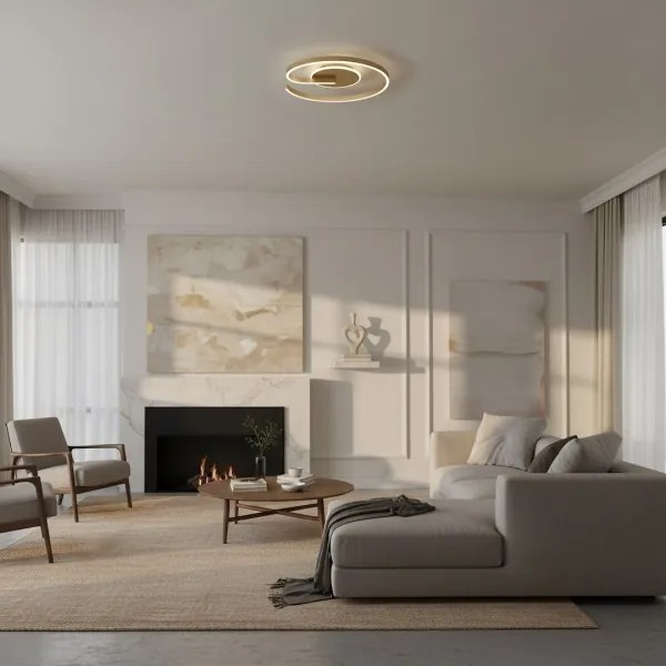 Plafoniera LED LORENZO LED/22W/230V Ø 50 cm dorata