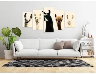 Quadro  Happy Family (5 Parts) Wide Premium Print 100x50
