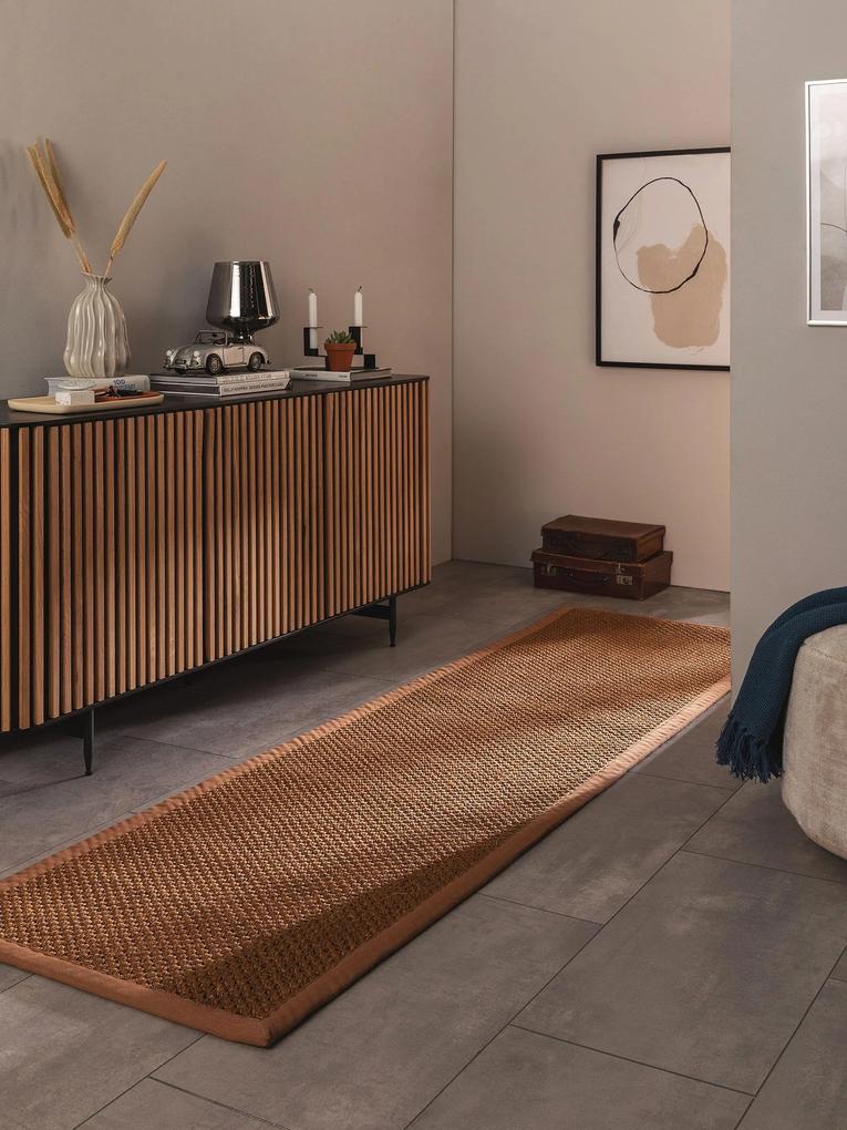 benuta Pure Tappeto sisal Greta Marroncino 70x300 cm - Tappeto design moderno soggiorno