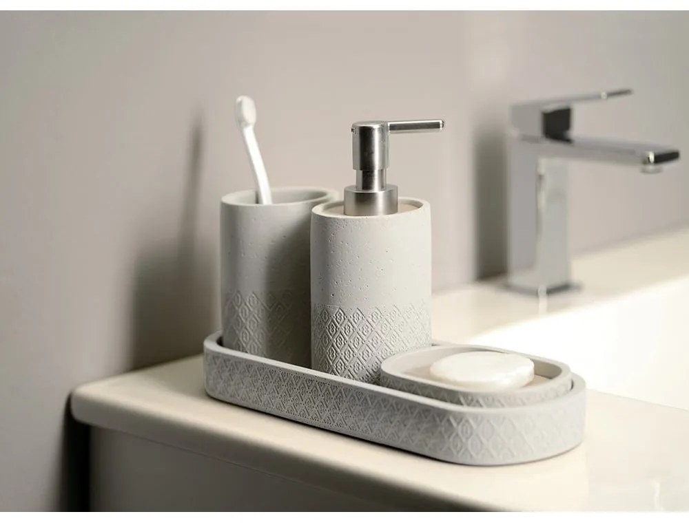 Distributore di sapone in cemento beige, 150 ml Afrodite - Sapho