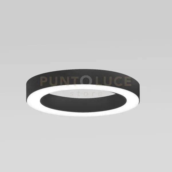 Flor p/m - plafoniera colore nero a led 3000k 3500lm 50w dimmerabil...