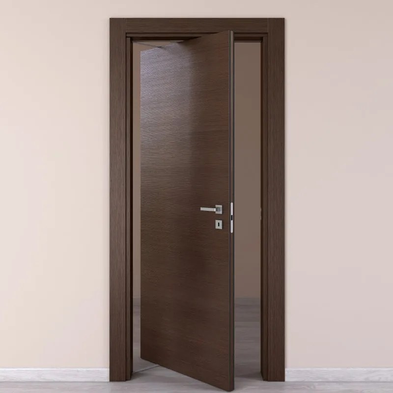 Porta tamburata rototraslante Timber wengé L 70 x H 210 cm sinistra