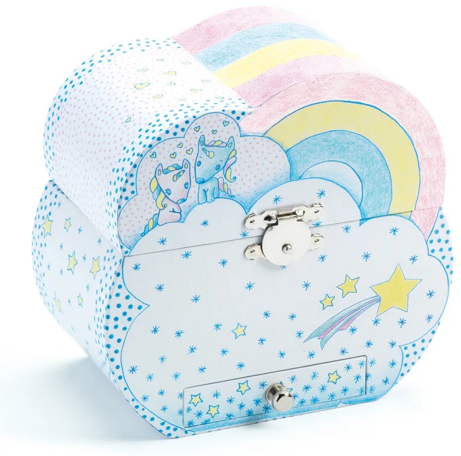 Carillon con cofanetto - sogni di unicorno