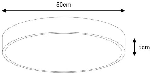 Plafoniera LED dimmerabile LED/50W/230V 3000-6500K diametro 50 cm nero + +TC