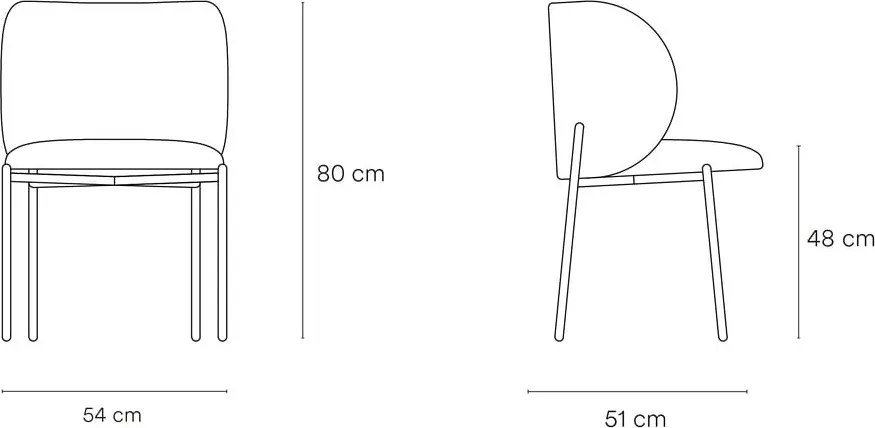 Set di sedie da pranzo bianca in imbottito 2 pz Mogi – Teulat