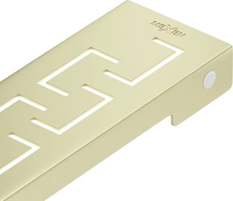 Mexen Flat M15 copertura per drenaggio lineare 90 cm, oro spazzolato - 1A24090
