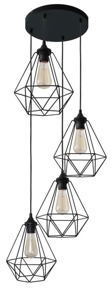 Lampadario a sospensione con filo KARO 4xE27/15W/230V