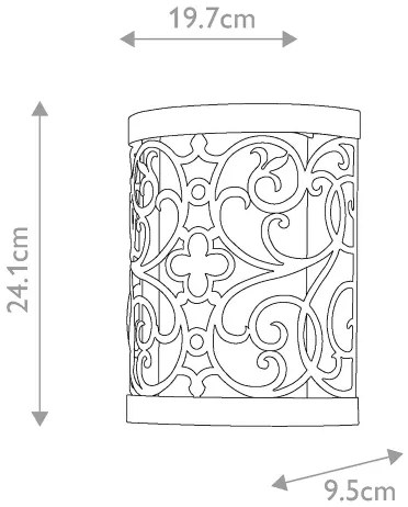 Feiss FE-ARABESQUE1 - Applique ARABESQUE 1xE14/60W/230V