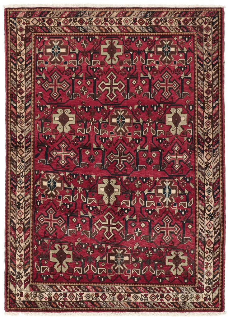 Afshar Tappeto 220x160 (Iran) Annodato A Mano