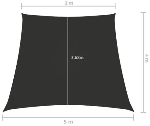 Parasole a Vela in Tela Oxford a Trapezio 3/5x4 m Antracite