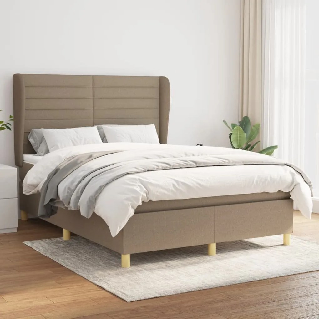 Giroletto A Molle Con Materasso Tortora 140x200 Cm İn Tessuto /