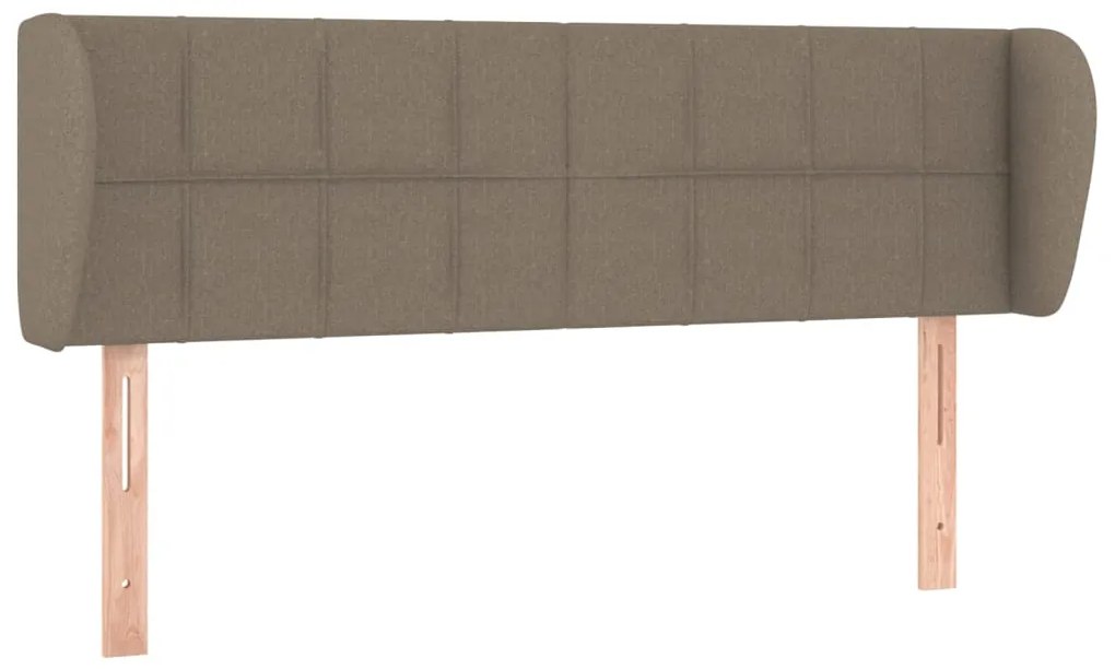 Testiera ad orecchio tortora 147x23x78/88 cm in tessuto