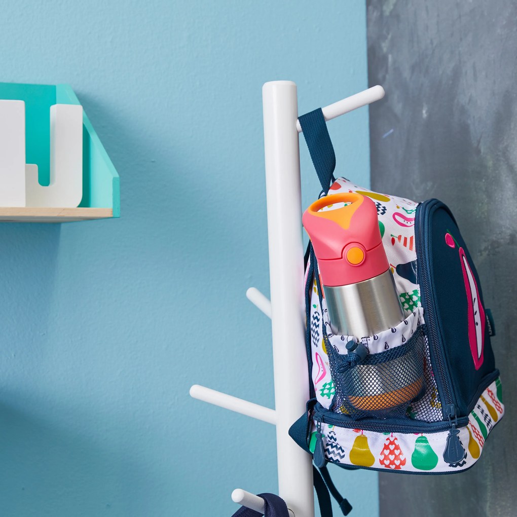 Bottiglia termica con cannuccia 350 ml – rosa/arancione