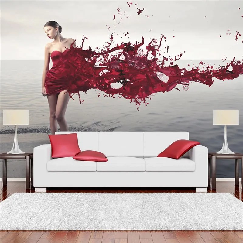 Fotomurale  Red beauty  Colore Bianco, Dimensioni e Misure 250x193