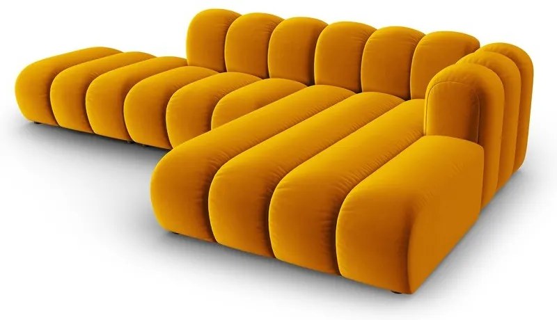 Divano angolare giallo ad angolo destro Lupine - Micadoni Home
