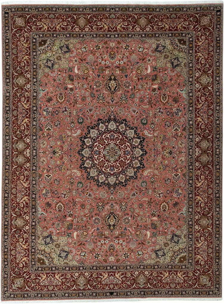 Tabriz Tappeto persiano 300 x 400 Rosso (Iran) Annodato A Mano